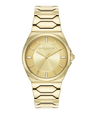 Olivia Burton Women's Lustre Gold-Tone Stainless Steel Bracelet Watch 34mm