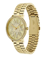 Olivia Burton Women's Ice Burst Gold-Tone Stainless Steel Bracelet Watch 35mm
