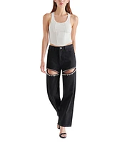 Steve Madden Women's Cotton Taylor Bedazzled Pants