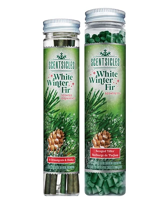 National Tree Company Scentsicles Scented Ornaments, 6 Count Bottles, White Winter Fir - 2 Pack