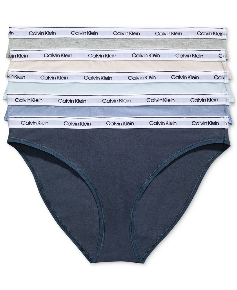 Calvin Klein Women's 5-Pk. Modern Logo Low-Rise Bikini Underwear QD5208