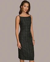 Donna Karan New York Petite Textured-Jacquard Midi Dress