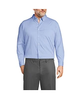 Lands' End Men's Big and Tall Traditional Fit Solid No Iron Supima Pinpoint Buttondown Collar Dress Shirt