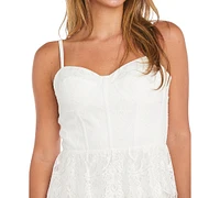 Morgan & Company Juniors' Lace Bustier Mini Dress