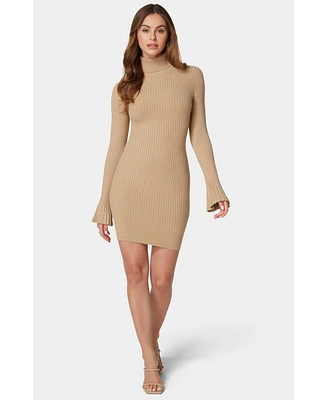Bebe Women's Turtleneck Sweater Dress