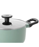 BergHOFF Sage Nonstick Aluminum Stockpot 9.5", 5.9qt. With Glass Lid