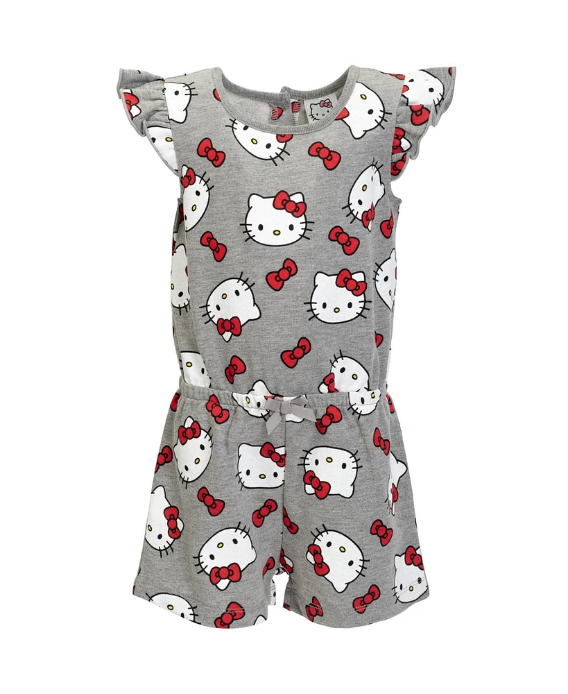 Hello Kitty Toddler Girls French Terry Sleeveless Romper to