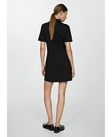 Mango Women's Pockets Detail Polo-Neck Dress