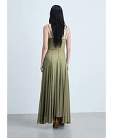 Mango Women's Seam Long Dress