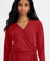 I.n.c. International Concepts Petite Wrap-Style Jumpsuit, Created for Macy's