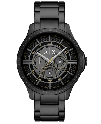 A|X Armani Exchange Men's Quartz Multifunction Black Stainless Steel Watch 46mm