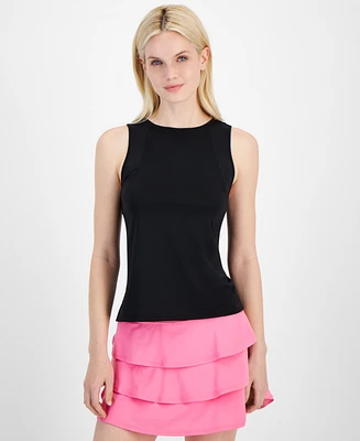 Id Ideology Women's Reflective Perforated Tank Top, Created for Macy's