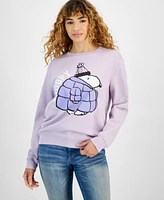 Love Tribe Juniors' Puffer Snoopy Graphic Sweatshirt