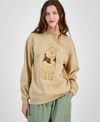 Freeze 24-7 Juniors' Embroidered Winnie The Pooh Crewneck Sweatshirt