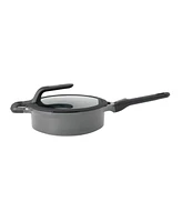 BergHOFF Gem 10" Nonstick Covered Saute Pan 3.5Qt., Detachable Handle, Grey