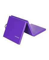 BalanceFrom Fitness GoGym 6x2ft Folding 3 Panel Exercise Mat w/Handles, Purple