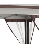 Streamdale Furniture Spacious 12'x12' Pop-Up Gazebo with Adjustable Height and Bug Netting Protection