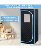 Simplie Fun Full Body Far Infrared Sauna Tent with 7 Heating Plates and 5-Layer Fabric