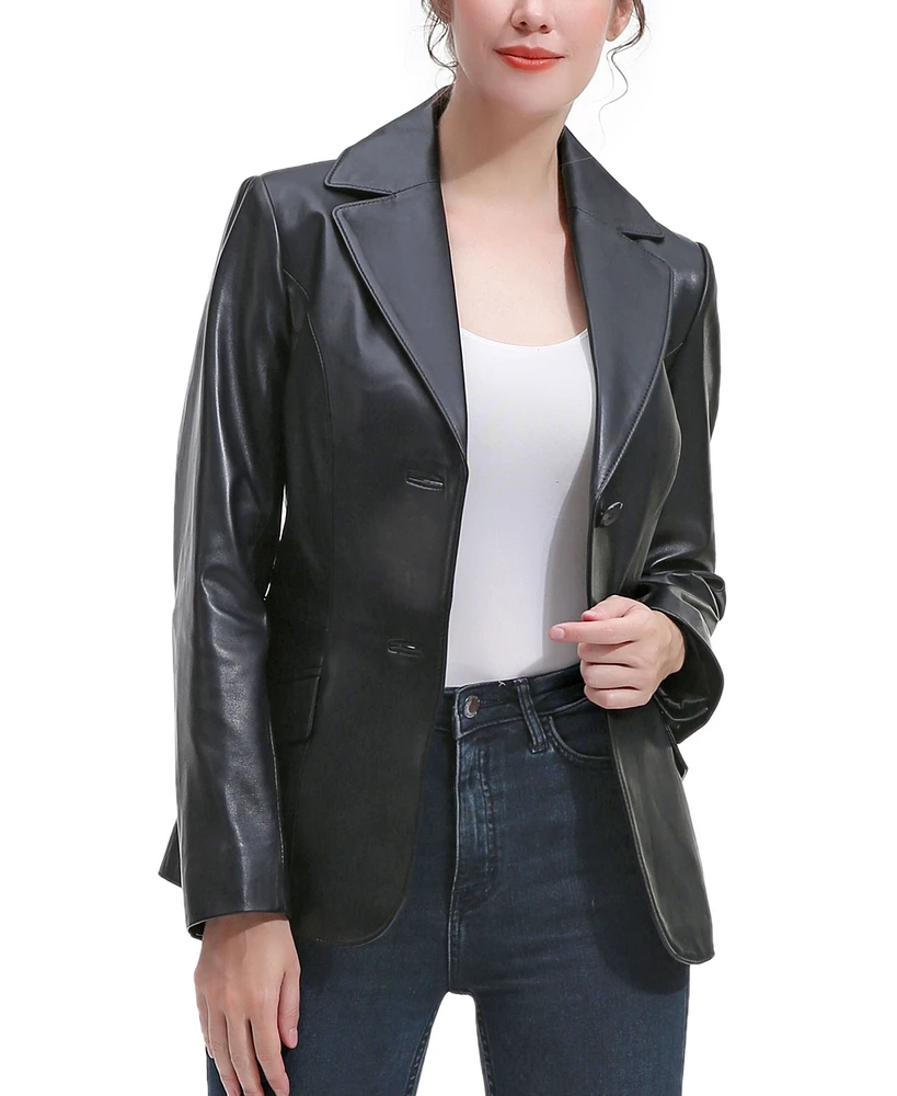 Bgsd Women's Ruth Leather Blazer Jacket