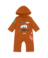 Disney Toddler Boys Pixar Cars Tow Mater Lightning McQueen Zip Up Cosplay Coverall Newborn to