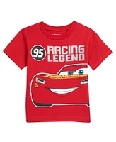 Disney Toddler Boys Pixar Cars Lightning McQueen T-Shirt and French Terry Shorts Outfit Set to