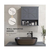 Slickblue Grey Bathroom Cabinet/Wall Cabinet – Sleek and Functional Storage Solution for Any Bathroom