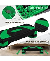 BalanceFrom Fitness Adjustable Workout Aerobic Step Platform Trainer w/Raisers