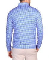 Men's Gingham Printed Performance Quarter Zip