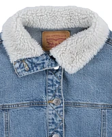 Levi's Big Girls Sherpa Collar Denim Jacket