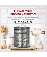 Amici Home Rustic Kitchen Metal Coffee Canister