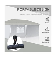 Slickblue 10' x 20' Pop-Up Canopy Party Tent with 4 Sidewalls for Complete Coverage