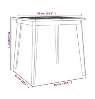 vidaXL Patio Table 33.5"x33.5"x29.5" Solid Wood Acacia