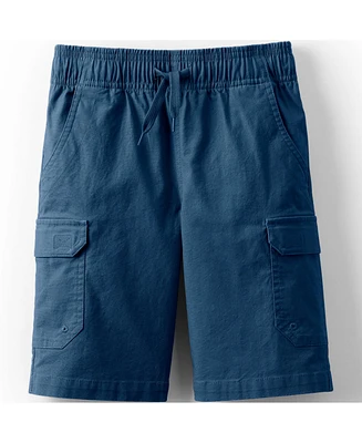 Lands' End Big Boys Husky Stretch Canvas Utility Cargo Shorts