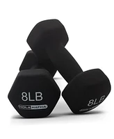 HolaHatha 2, 3, 5, 8, & 10 Lb Neoprene Dumbbell Free Weight Set w/ Rack, Pastel