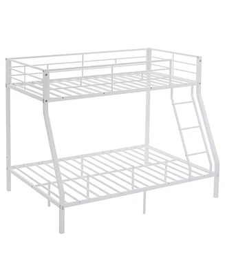 Slickblue Twin Over Full Metal Bunk Bed for Kids, Teens, and Adults