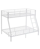 Slickblue Twin Over Full Metal Bunk Bed for Kids, Teens, and Adults