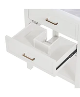 Slickblue 24'' Bathroom Vanity with Top Sink for Compact and Stylish Storage Solutions