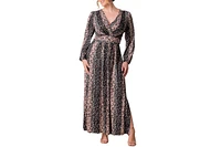 Kiyonna Plus Kelsey Long Sleeve Maxi Dress