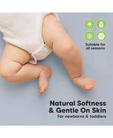 KeaBabies 2pk Soothe Waterproof Fitted Crib Sheets for Girl, Boy, 100% Organic Soft Cotton Mattress Protector Sheet