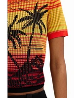 Desigual Women's Knit palm tree T-shirt