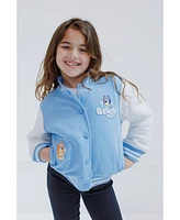 Bluey Toddler Girls Varsity Bomber Jacket to