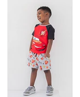 Disney Mickey Mouse Lion King Pixar Cars Toy Story French Terry T-Shirt and Shorts Outfit Set Toddler to Big Kid