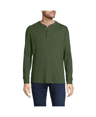 Lands' End Men's Long Sleeve Rib Henley