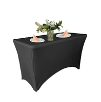 Slickblue 48x24x30-Inch Rectangular Spandex Tablecloth Stretch Fit, Wrinkle-Free, Perfect for Event Tables