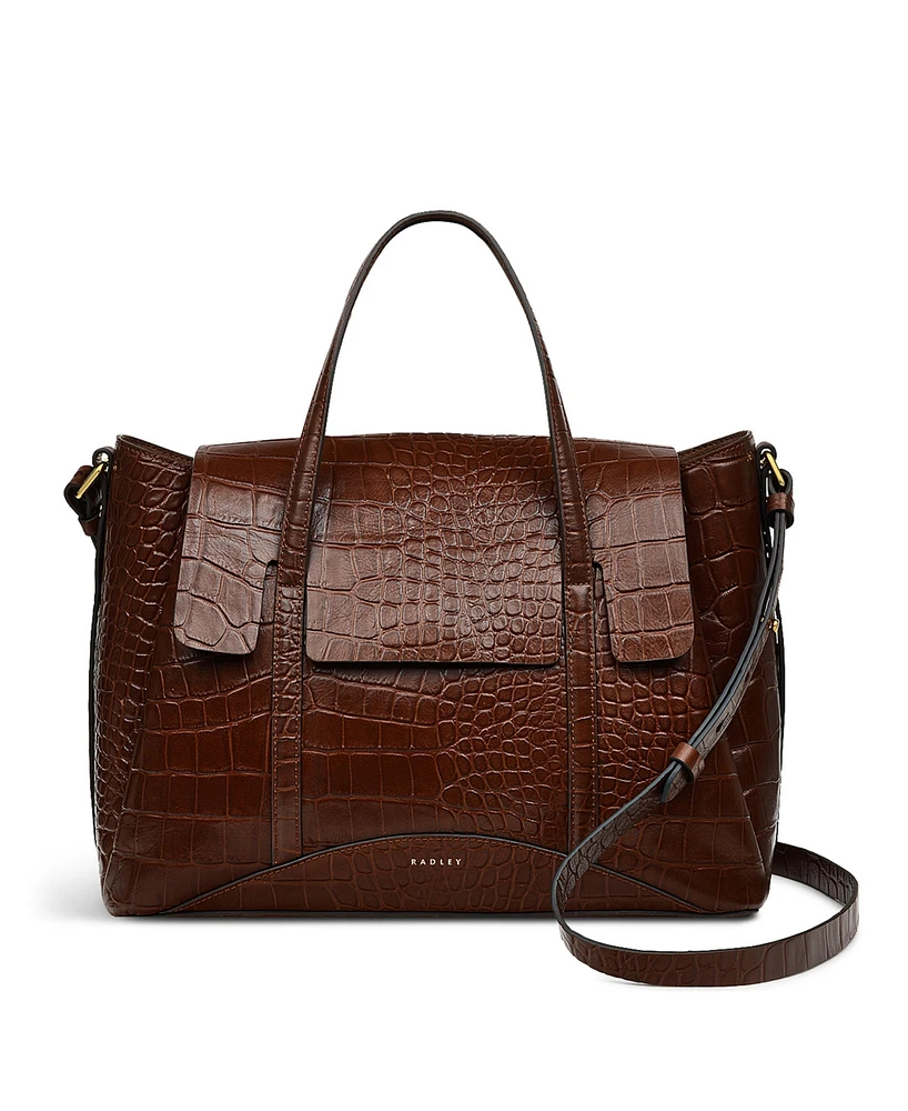 Radley London Chancery Faux Croc Flap Over Grab Bag