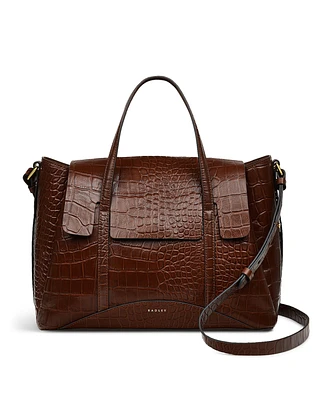 Radley London Chancery Faux Croc Flap Over Grab Bag