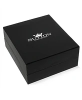 Rhona Sutton Black Titan Leather Stainless Steel Bracelet