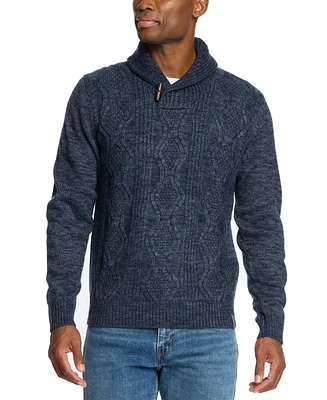 Weatherproof Vintage Men's Chunky Cable Knit Toggle Sweater