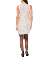 1.state Women's Round-Neck Sleeveless Sequin Mini Dress