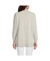 Lands' End Women's Fine Gauge Cotton Pullover Tunic Sweater